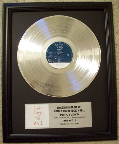 Pink Floyd The Wall Platinum Record Album