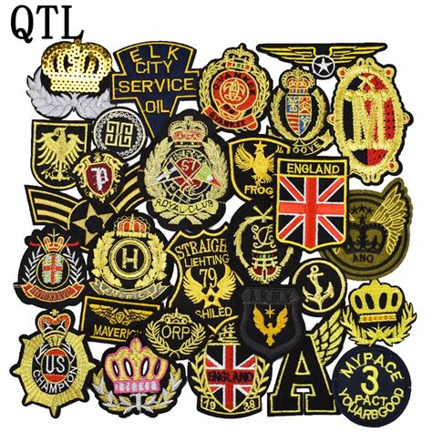 10pcs Badge Style Patches For Clothing Iron Embroidered Diy Patch