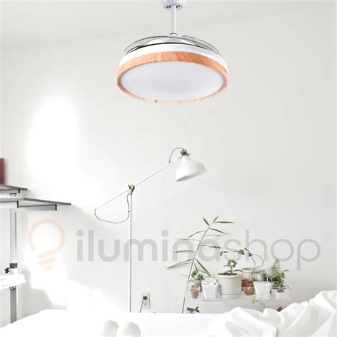 Ventilatore Da Soffitto In Legno LED CCT 72W Bianco DC Ultra Silenzioso