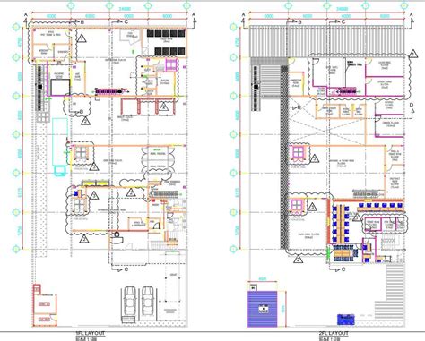 1st Floor And 2nd Floor Layout Plan In Detail Autocad 2d Drawing Cad File Dwg File Cadbull