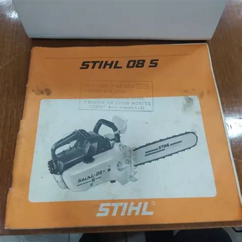 Antiguo Manual Motosierra Stihl 08 S Alemania Federal