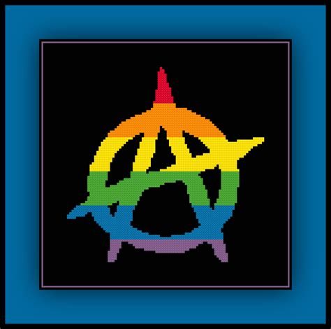 Free LGBT Anarchy Cross Stitch Pattern Pride Month Cross Stitch Quest