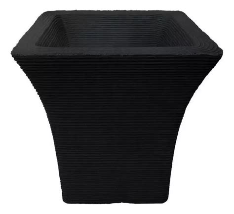 Jarrón Cuadrado Negro Pequeño Decor Plant Fh Mercadolibre