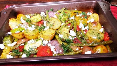 Roasted Greek Vegetables With Dill And Feta