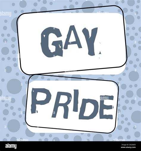 Hand Writing Sign Gay Pride Word Written On Dignity Of An Idividual