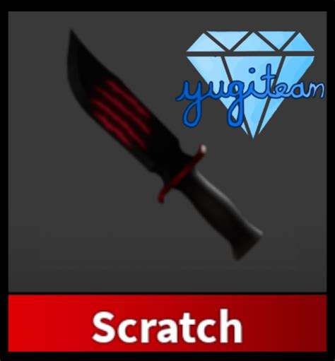 💎roblox💎 Red Scratch Legendary Knife Mm2 Murder Mystery 2 In Game Item