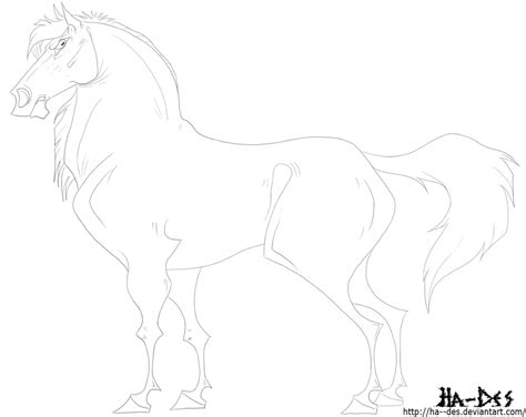 Horse Lineart By Rottenboar On Deviantart