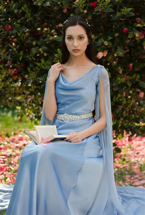 Blue Elven Dress Elven Dress Fantasy Dress Fantasy Gowns