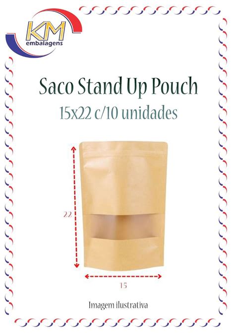 Saco Stand Up Pouch X C Unidades Km Embalagens