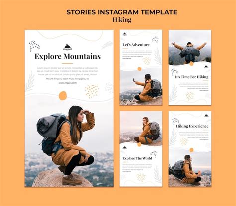 Free PSD Hiking Instagram Stories Template