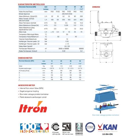 Water Meter Itron Dn Inch Meter Air Multimag