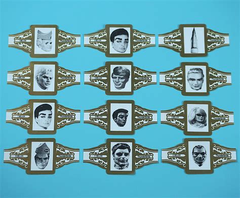 Thunderbirds Set Of 12 Gold Cigar Bands 1968 Melior Cigars Gerry