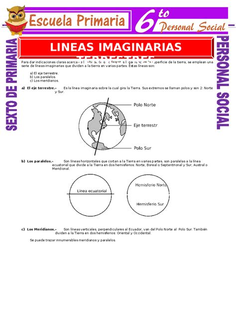 Lineas Imaginarias Terrestres Para Sexto De Primaria De Primaria Para