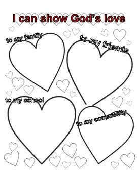 God's Love Worksheet / Valentines (1 John 4:19) by okayteacher | TpT