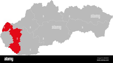 Trnava Region Isolated On Slovakia Map Gray Background Backgrounds