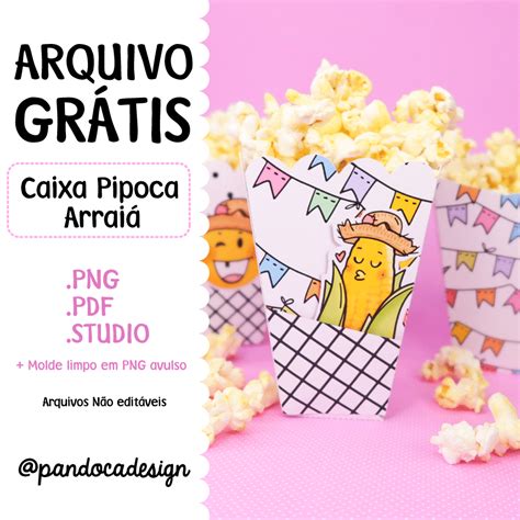 Arquivo GRÁTIS Pipoca Pandoca Design