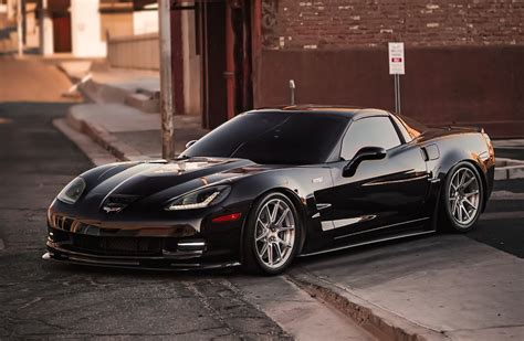 Chevrolet Corvette C Zr Black Forgeline Gs R Wheel Front