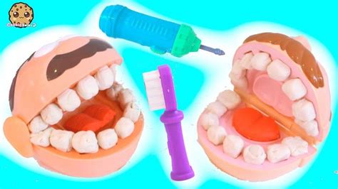 Dentist Doctor Barbie Drills Fills Patients Teeth Play Doh Tooth