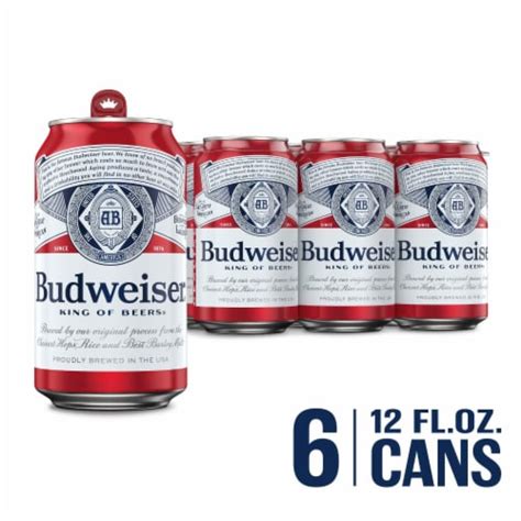 Budweiser Domestic Lager Beer 6 Pk 12 Fl Oz Ralphs