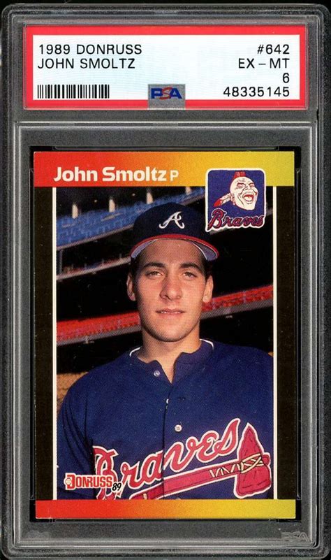 John Smoltz Rookie Card 1989 Donruss 642 PSA 6 EBay