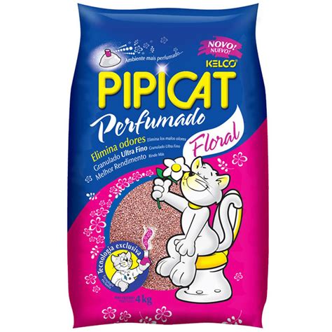 Areia Sanitária Pipicat Floral 4Kg Kelco Terra Zoo