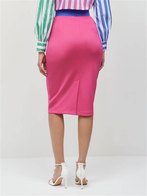 Colorblock Midi Length Pencil Skirt New York And Company