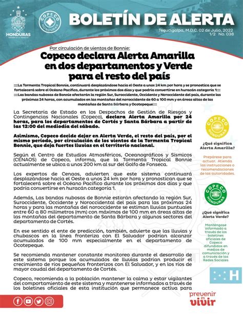 Copeco Decreta Alerta Amarilla En Cort S Y Santa B Rbara Hch Tv