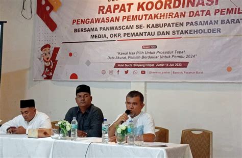 Bawaslu Pasbar Terus Lakukan Pengawasan Proses Pemilu Partisipasi