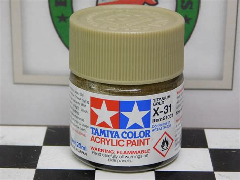 Tamiya X 31 Gloss TITANIUM GOLD Acrylic Paint TAM81031