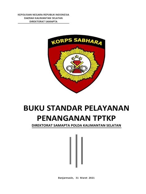 Buku Standar Pelayanan Penanganan Tptkp 1 Pdf