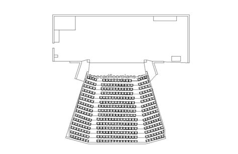 Fan Shaped Auditorium Cad Drawings