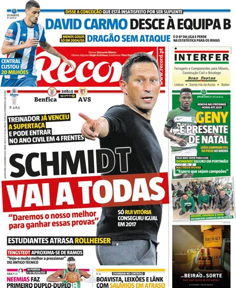 Capa Jornal Record Dezembro Capasjornais Pt