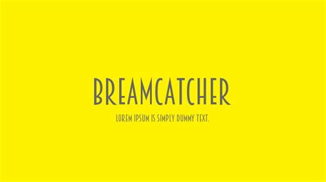 Breamcatcher Font Download Free For Desktop And Webfont