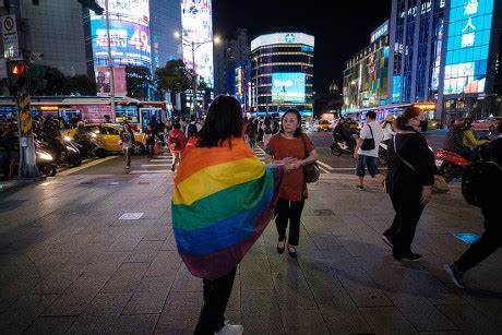 Same Sex Marriage Referendum Campaign Taipei Taiwan Nov