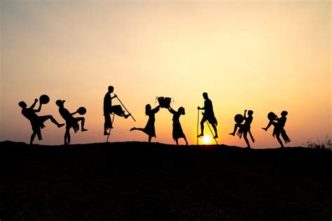 Silhouette of People Performing during Sunset · Free Stock Photo