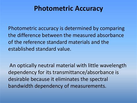 Calibration of spectrophotometer