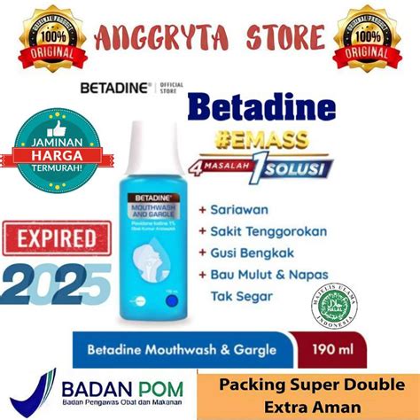 Jual BETADINE Mouthwash And Gargle 190ml Betadine Obat Kumur Antiseptik