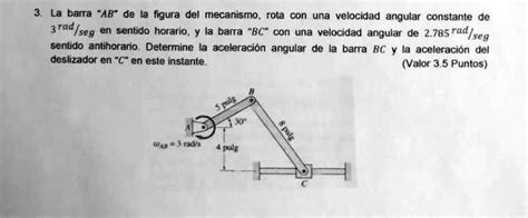 Solved The Bar Ab Of The Figure Of The Mechanism Rotates With A