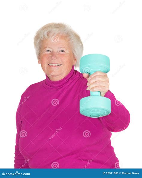 Senior Woman Lifting Weights Stock Photo - Image of hand, dumbbell: 26511880