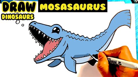 Easy How To Draw Dinosaurs Mosasaurus Chibi Youtube