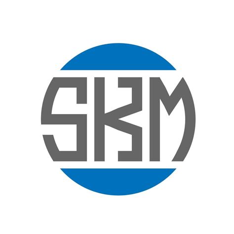 SKM letter logo design on white background. SKM creative initials circle logo concept. SKM ...