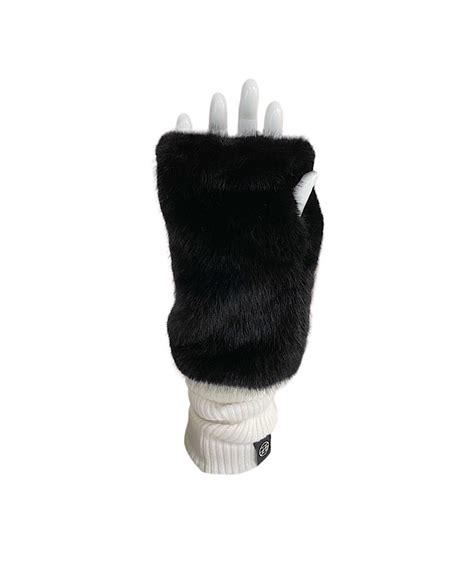 Faux Fur Fingerless Gloves Zitelle