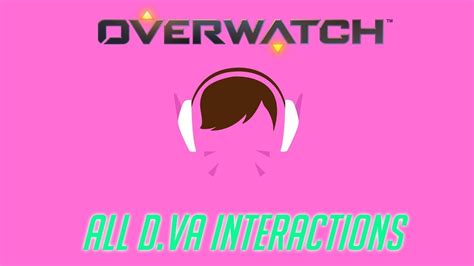 Overwatch All D Va Interactions V2 Unique Kill Quotes Youtube