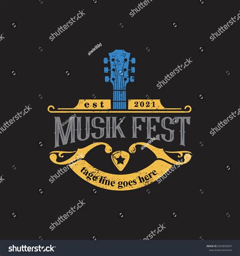 Country Guitar Music Western Vintage Retro Stock Vector Royalty Free