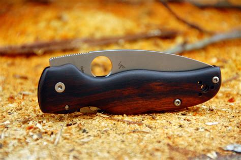 Spyderco Shaman Custom Ironwood Scales V3 G10lt Custom Made Knife