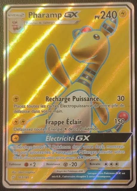 CARTE POKÉMON PHARAMP GX 163 181 Soleil Lune Duo De Choc 2019 FR EUR