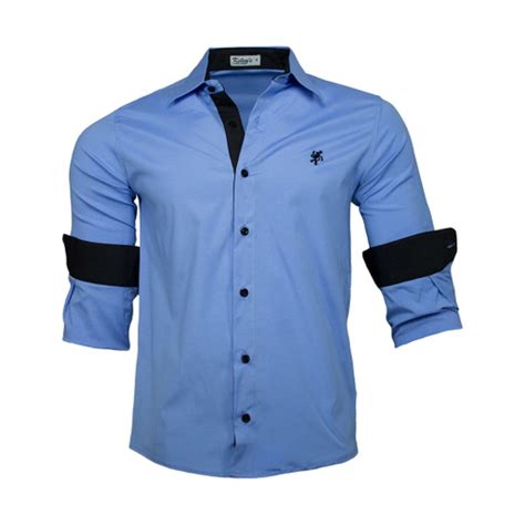 Camisa Social Masculina Azul Claro No Shoptime