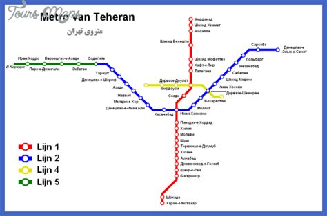 Tehran Metro Map - ToursMaps.com