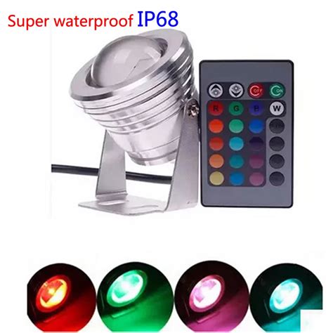 Rgb 16 Colors Changing Ground 10w DC12v Spot Waterproof Ip68 Pool Led