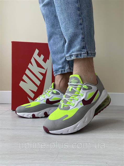Кроссовки Nike Air Max 270 REACT (серые с Салатовым) — Купить Недорого ...